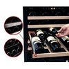 Pevino Majestic 39 Bottle Dual Zone Freestanding/Built In Premium Wine Cooler - Black Steel