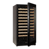 Pevino Majestic 113 Bottle Single Zone Freestanding/Built In Premium Wine Cooler - Black