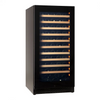 Pevino Majestic 113 Bottle Single Zone Freestanding/Built In Premium Wine Cooler - Black