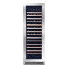 Pevino Majestic 159 Bottle Single Zone Freestanding/Built In Premium Wine Cooler - Stainless Steel