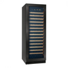 Pevino Majestic 159 Bottle Single Zone Freestanding/Built In Premium Wine Cooler - Black Steel