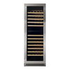 Pevino Majestic 150 Bottle Dual Zone Freestanding/Built In Premium Wine Cooler - Stainless Steel