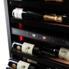 Pevino Imperial 54 Botle Dual Zone Freestanding/Built In Premium Wine Cooler - Black Steel