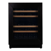 Pevino Majestic 46 Bottle Double Zone Kitchen Cupboard Built In Premium Wine Cooler - Black