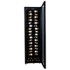 Pevino MS Noble 161 Bottle Single Zone Freestanding Premium Wine Cooler - Black / Metal Shelves