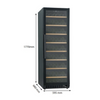 Cavecool Affection Onyx 171 Bottle Single Zone Freestanding/Built In Wine Cooler - Black