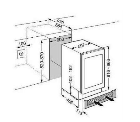 Liebherr 34 Bottle Dual Temperature Zone Builtin Wine Cooler Energy