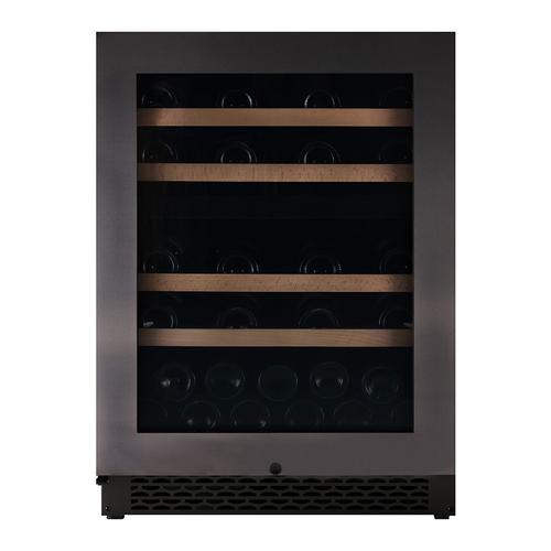 Pevino Majestic 39 Bottle Dual Zone Freestanding/Built In Premium Wine Cooler - Black Steel