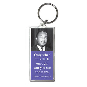 MLK Purple Quote Keychain