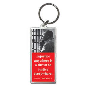 MLK Red Quote Keychain