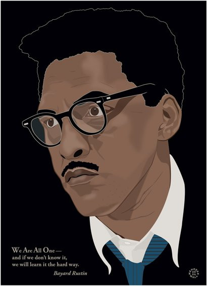 Bayard Rustin notecard