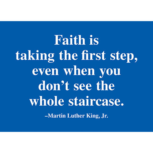 Blue Faith Quote Magnet