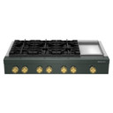 KitchenAid® 48-inch 6-Burner Gas Commercial-Style Rangetop with Griddle KCGK948TJP