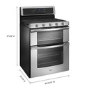 Whirlpool® 6.0 Cu. Ft. Gas Double Oven Range with Center Oval Burner WGG745S0FS