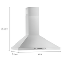 30" Chimney Wall Mount Range Hood with Dishwasher-Safe Grease Filters WVW93UC0LZ