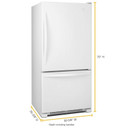 Whirlpool® 22 cu. ft. Bottom-Freezer Refrigerator with Freezer Drawer WRB322DMBW