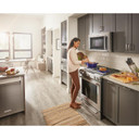 Kitchenaid® 30-Inch 5 Burner Front Control Gas Convection Range with Baking Drawer KSGB900ESS