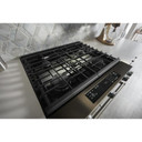 Kitchenaid® 30-Inch 5-Burner Gas Slide-In Convection Range KSGG700EBS