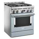 KitchenAid® 30'' Smart Commercial-Style Gas Range with 4 Burners KFGC500JMB