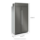 Kitchenaid® 25.5 Cu Ft. 42" Built-In Side-by-Side Refrigerator with Panel-Ready Doors KBSN702MPA Kitchenaid® 25.5 Cu Ft. 42" Built-In Side-by-Side Refrigerator with Panel-Ready Doors KBSN702MPA