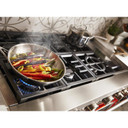KitchenAid® 48'' Smart Commercial-Style Dual Fuel Range with Griddle KFDC558JSC