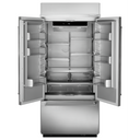 Kitchenaid® 20.8 Cu. Ft. 36 Width Built In Stainless Steel French Door Refrigerator with Platinum Interior Design KBFN506ESS