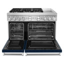 KitchenAid® 48'' Smart Commercial-Style Dual Fuel Range with Griddle KFDC558JIB