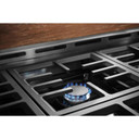 KitchenAid® 36'' Smart Commercial-Style Gas Range with 6 Burners KFGC506JSC