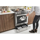 Kitchenaid® 30-Inch 5-Element Electric Convection Front Control Range YKSEG700ESS