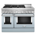 KitchenAid® 48'' Smart Commercial-Style Gas Range with Griddle KFGC558JMB