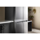Kitchenaid® 19.4 cu. ft. 36-inch wide Counter-Depth 4-Door Refrigerator with PrintShield™ Finish KRQC506MPS