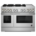 Jennair® RISE™ 48 Dual-Fuel Professional-Style Range with Chrome-Infused Griddle and Steam Assist JDSP548HL