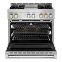 Jennair® 36" RISE™ Gas Professional-Style Range with Chrome-Infused Griddle JGRP536HL Jennair® 36" RISE™ Gas Professional-Style Range with Chrome-Infused Griddle JGRP536HL