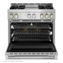 Jennair® 36" RISE™ Gas Professional-Style Range with Chrome-Infused Griddle JGRP536HL