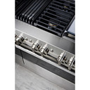 Jennair® NOIR™ 48" Dual-Fuel Professional Range with Chrome-Infused Griddle and Gas Grill JDRP748HM