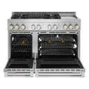 Jennair® 48" RISE™ Gas Professional-Style Range with Chrome-Infused Griddle and Infrared Grill JGRP748HL Jennair® 48" RISE™ Gas Professional-Style Range with Chrome-Infused Griddle and Infrared Grill JGRP748HL