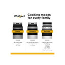 Whirlpool® 30-inch Smart Electric Range with Air Cooking Technology, WipeClean™ Coating, Steam/Self Cleaning, Rapid Preheat 5.3 CuFt Capacity YWFES7530RW
