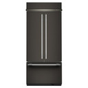 Kitchenaid® 20.8 Cu. Ft. 36" Built-In French Door Bottom Mount Refrigerator with Platinum Interior KBFN536SBE
