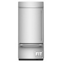 Kitchenaid® 20.8 Cu. Ft. 36" Built-In Bottom Mount Refrigerator with Platinum Interior KBBL336SPS
