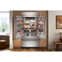 Kitchenaid® 24.2 Cu. Ft. 42"" Built-In French Door Bottom Mount Refrigerator with Platinum Interior KBFN542SPS