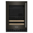 Kitchenaid® 24" Beverage Center with Glass Door and Wood-Front Racks KUBL524SBE
