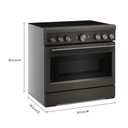 KitchenAid® 36-Inch 6-Element Induction Freestanding Commercial-Style Range with Air Fry KFIS936SBE