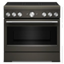 KitchenAid® 36-Inch 6-Element Induction Freestanding Commercial-Style Range with Air Fry KFIS936SBE
