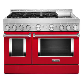 KitchenAid® 48'' Smart Commercial-Style Gas Range with Griddle KFGC558JPA