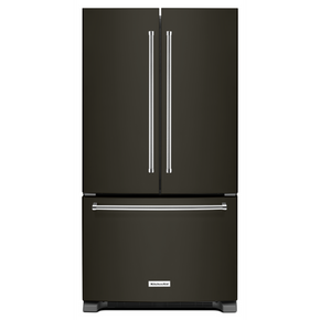 Kitchenaid® 25 Cu. Ft. 36-Width Standard Depth French Door Refrigerator with Interior Dispense and PrintShield™ Finish KRFF305EBS