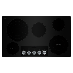 Kitchenaid® 36 Electric Cooktop with 5 Elements and Knob Controls KCES556HSS