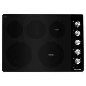 Kitchenaid® 30 Electric Cooktop with 5 Elements and Knob Controls KCES550HSS