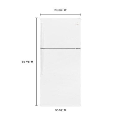 Whirlpool® 30" Wide Top-Freezer Refrigerator WRT148FZDW