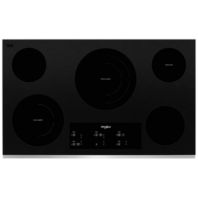 Whirlpool® 36-inch Electric Ceramic Glass Cooktop with Triple Radiant Element WCE97US6KS