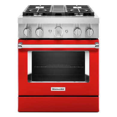 KitchenAid® 30'' Smart Commercial-Style Dual Fuel Range with 4 Burners KFDC500JPA